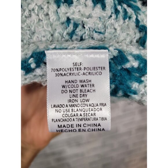 &merci Impeccable Pig Fluffy Fuzzy Floral Cozy Open Cardigan Size Large Oversize - Picture 4 of 4